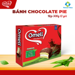 Bánh Chocolate Pie Omeli Vị Lá Dứa Hộp 300g