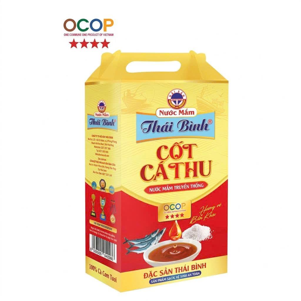 Hộp 2 chai 500ml Nước mắm Cốt cá thu