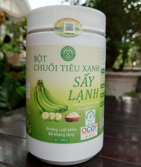 Bột chuối tiêu xanh sấy lạnh