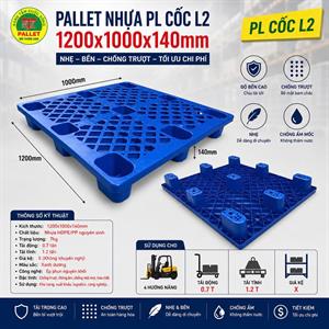 Pallet chân cốc màu xanh