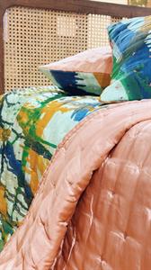 Chăn lụa tơ tằm khâu tay vẽ tay họa tiết trừu tượng | Hanhsilk
