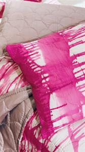 Chăn lụa tơ tằm khâu tay họa tiết loang hồng | Hanhsilk