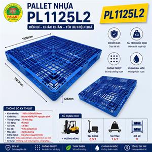 Pallet nhựa PL1125 màu xanh