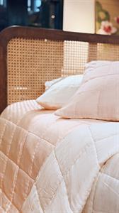 Chăn lụa tơ tằm khâu tay màu trơn pastel | Hanhsilk