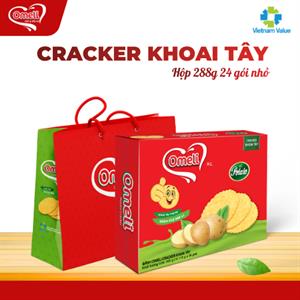 Bánh Cracker Khoai Tây Omeli Hộp 400g Kèm Túi