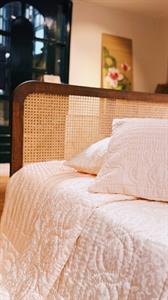 Chăn lụa tơ tằm khâu tay màu trơn pastel | Hanhsilk