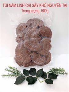 Nấm linh chi sấy khô nguyên tai 500g