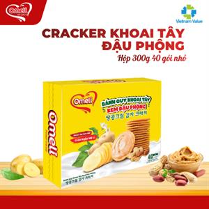 Bánh Cracker Khoai Tây Kem Đậu Phộng Omeli Hộp 300g