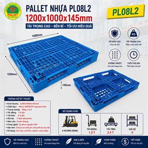 Pallet nhựa PL08 màu xanh